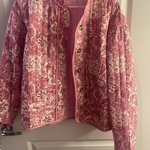 Floral Pink Quilted Jacket